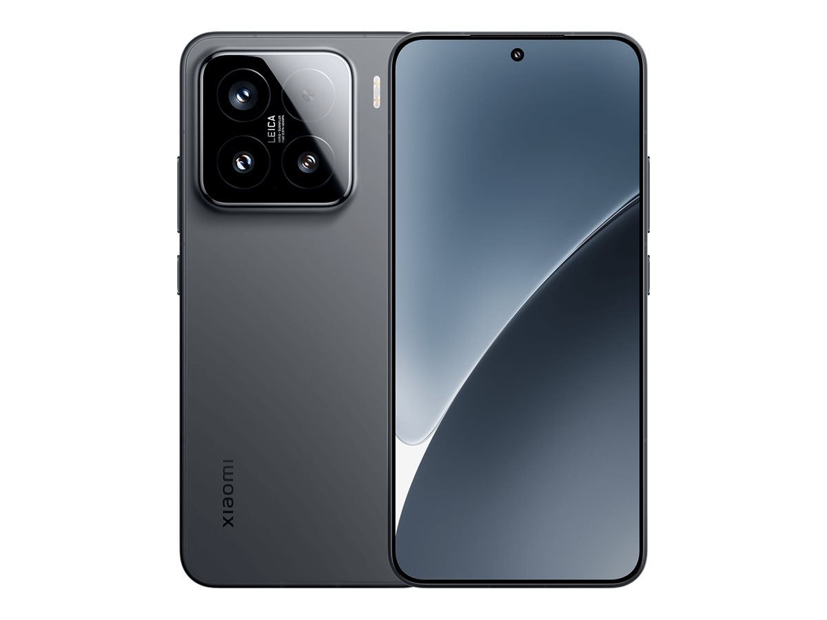Xiaomi 15 - 5G smartphone - dual-SIM - RAM 12 GB / Intern hukommelse 256 GB - OLED-skærm - 6.36 - 2670 x 1200 pixels (120 Hz) - 3x bagkamera 50 MP, 50 MP, 50 MP - front camera 32 MP - sort