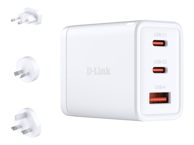 D-Link Adapter 65Watt 1xUSB-A 3.0 2xUSB-C