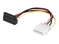 goobay - Strømforsyningsadapter - SATA strøm (han) til 4-PIN intern strøm (han) - 13 cm - 90° stik, vinkelret stik