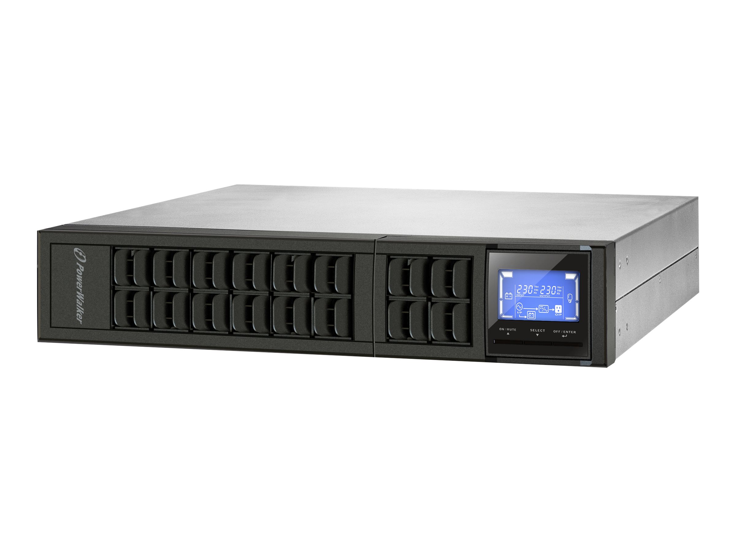 BlueWalker 10122001 - PowerWalker VFI CRM LCD - 2000VA/1600W - Double Conversion Online UPS