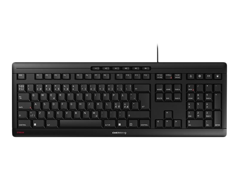 CHERRY STREAM Tastatur Saks Kabling Pan Nordic