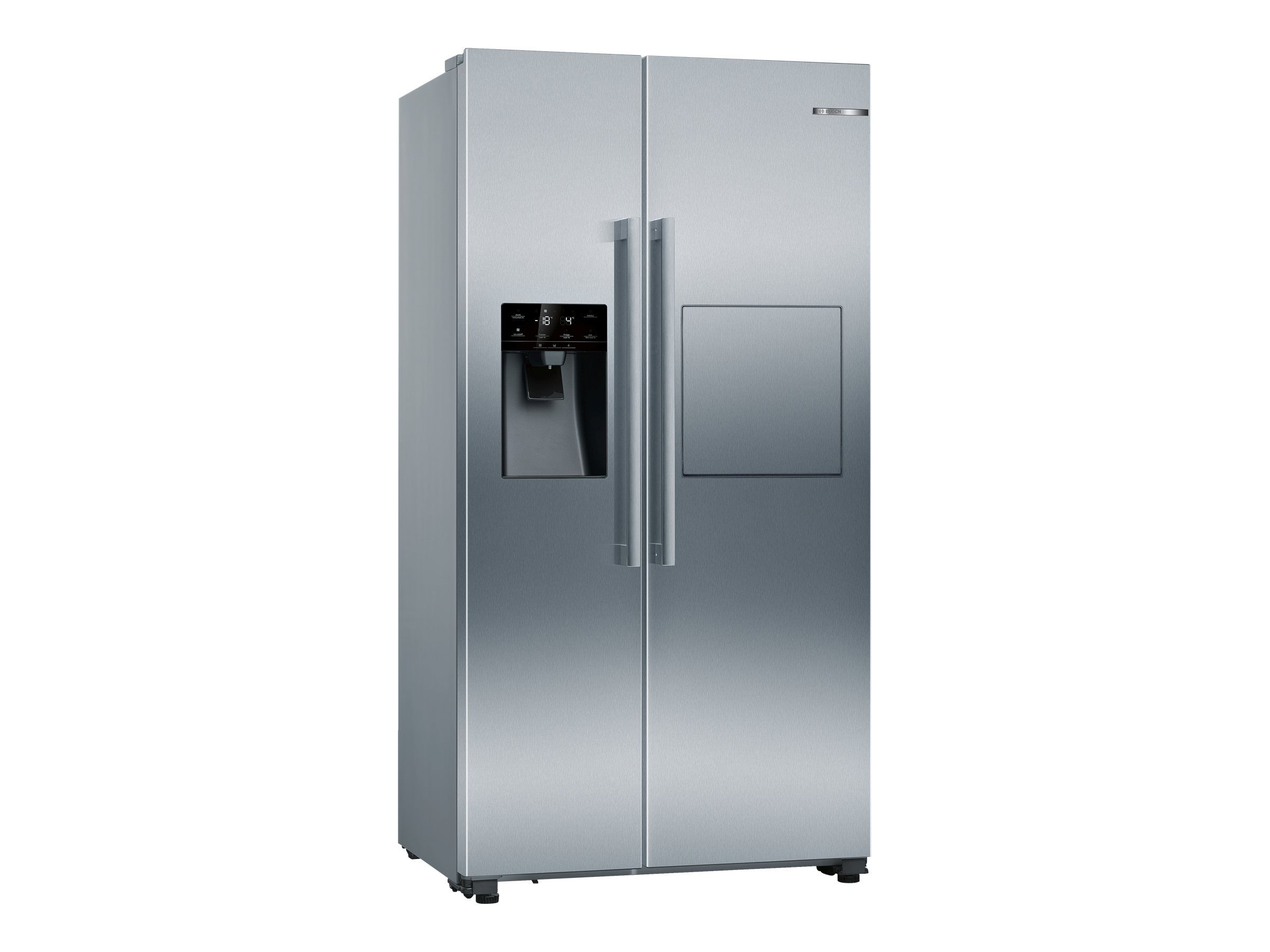 Bosch Serie | 6 KAG93AIEP - Køleskab/fryser - side ved side med vanddispenser, isdispenser - fritstående - bredde: 90.8 cm - dybde: 70.7 cm - højde: 178.7 cm - 531 liter - Klasse E - rustfrit stål