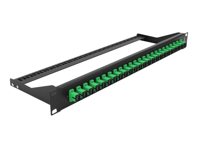 Delock - Patch-panel - stativmonterbar - SC SM X 24 - sort, grøn - 1U - 19