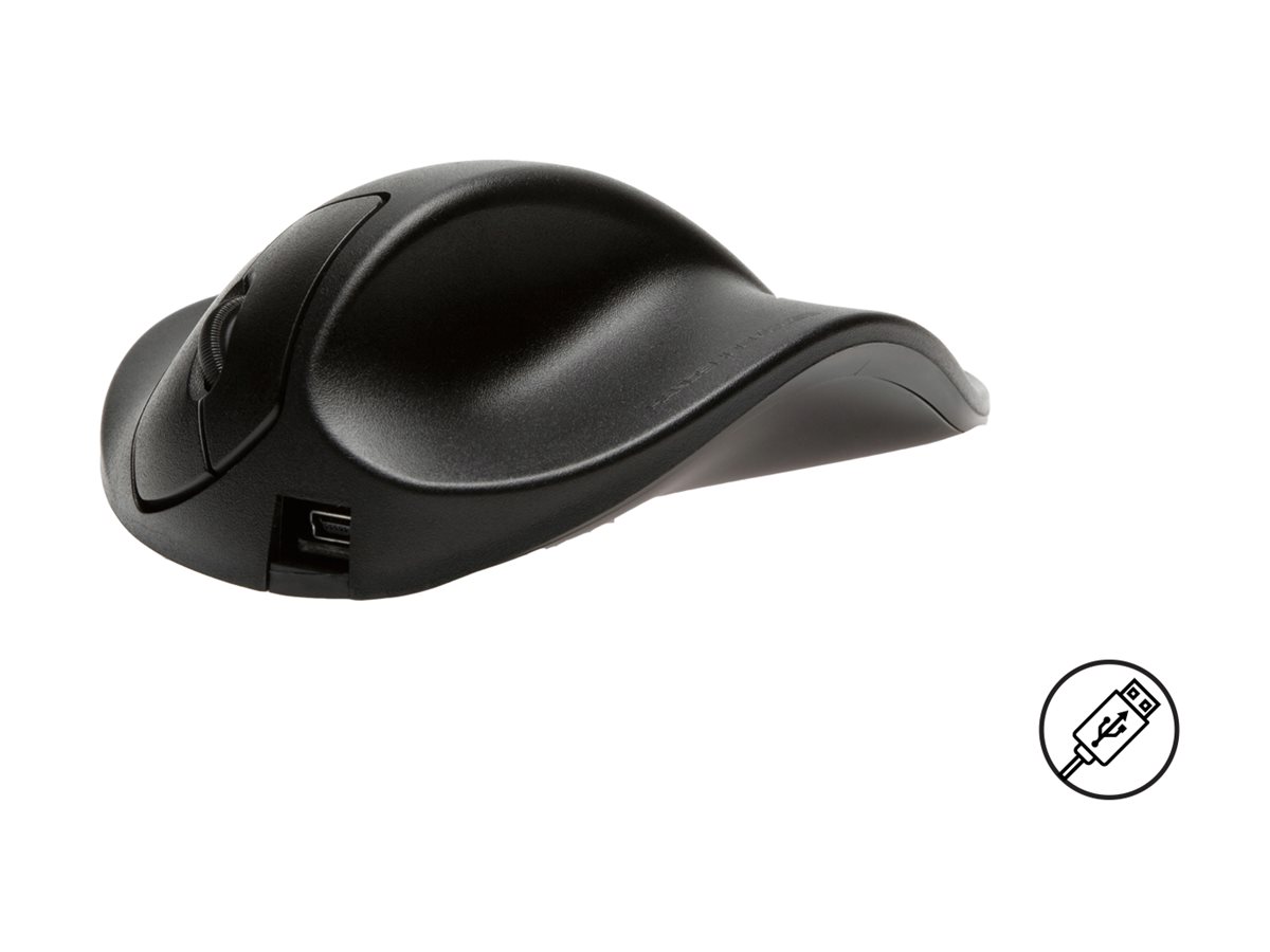 Bakker Elkhuizen BakkerElkhuizen HandShoeMouse Righthanded Extra Small - Mus - Optisk - 3 knapper - Sort