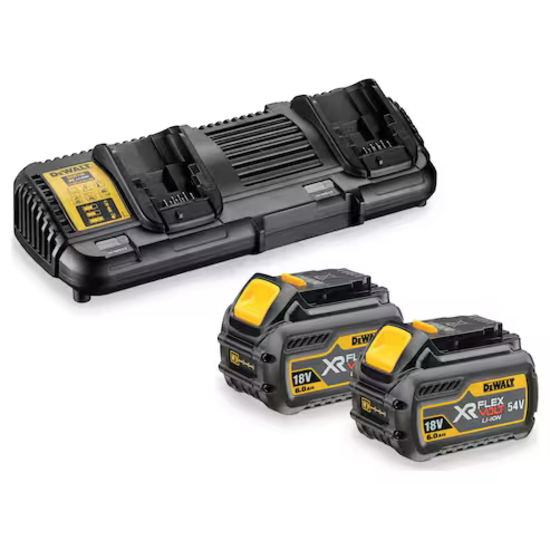 DeWALT XR Flexvolt Dobbeltlader, 2xbatt. 6ah - DCB132T2-QW