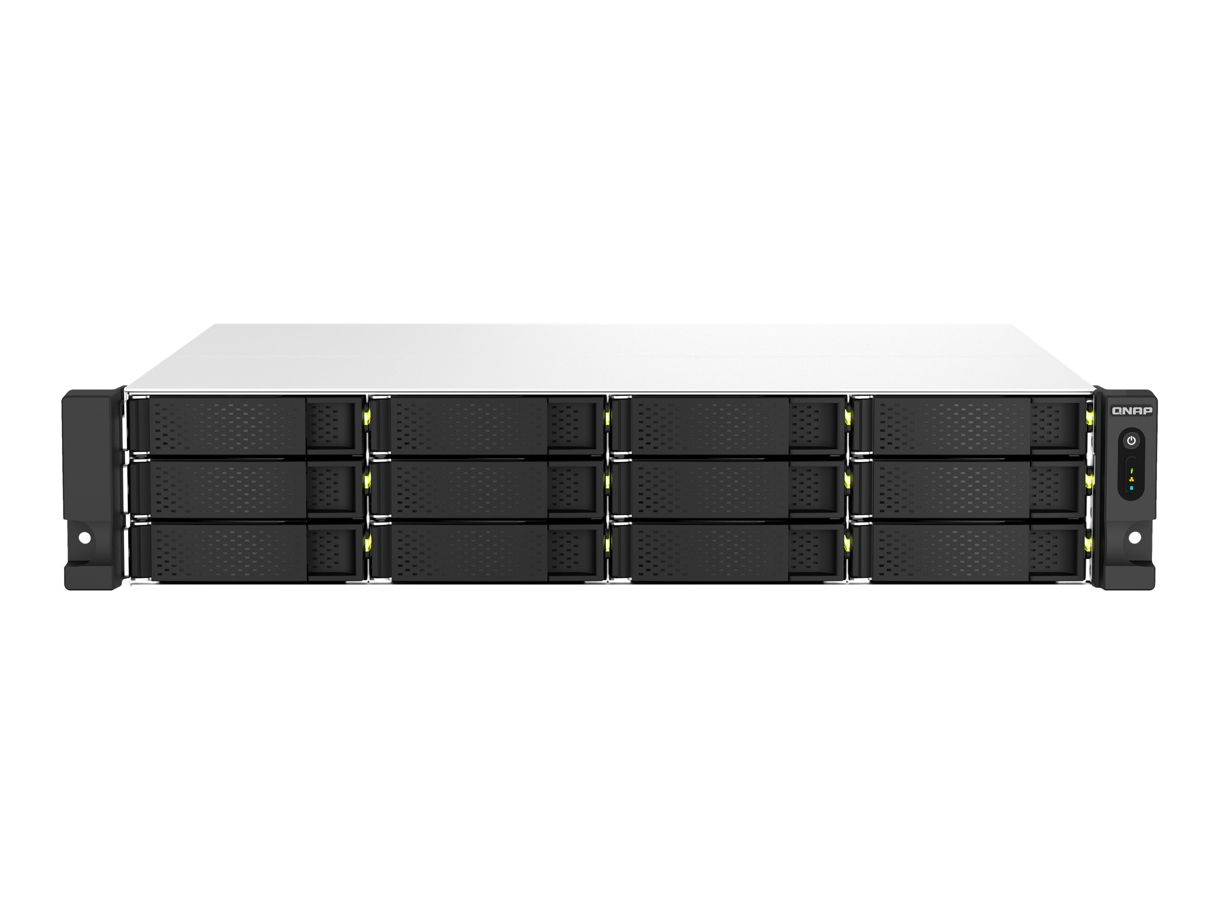 QNAP TS-1264U-RP - NAS-server - 12 bays - rackversion - SATA 6Gb/s - RAID 0, 1, 5, 6, 10, JBOD, 50, 60 - RAM 8 GB - 2.5 Gigabit Ethernet - iSCSI support - 2U