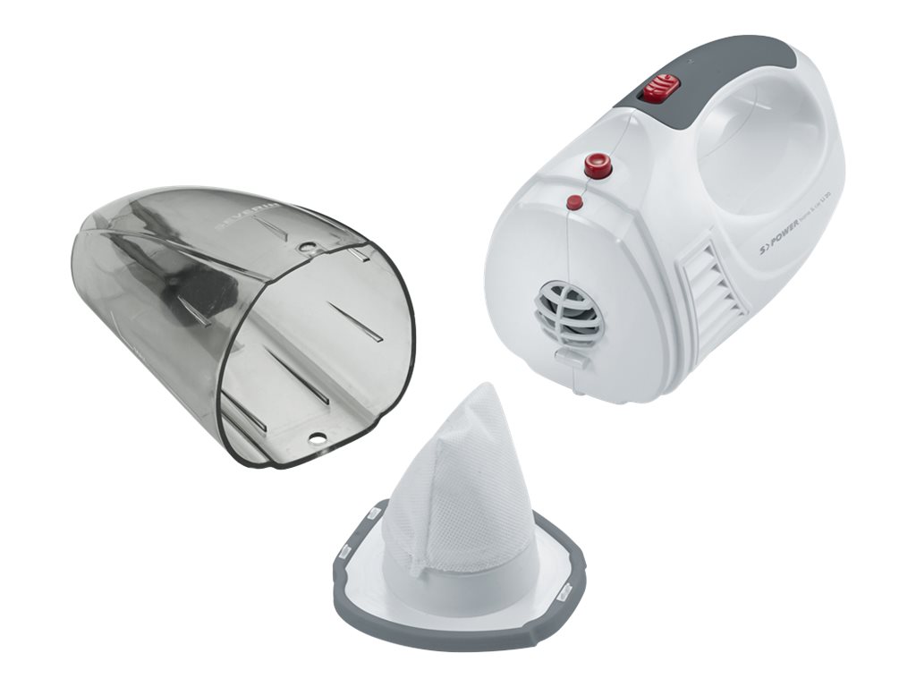 SEVERIN S'POWER home & car Li 20 HV 7144 - Støvsuger - håndmodel - uden pose - snehvid/granatrød