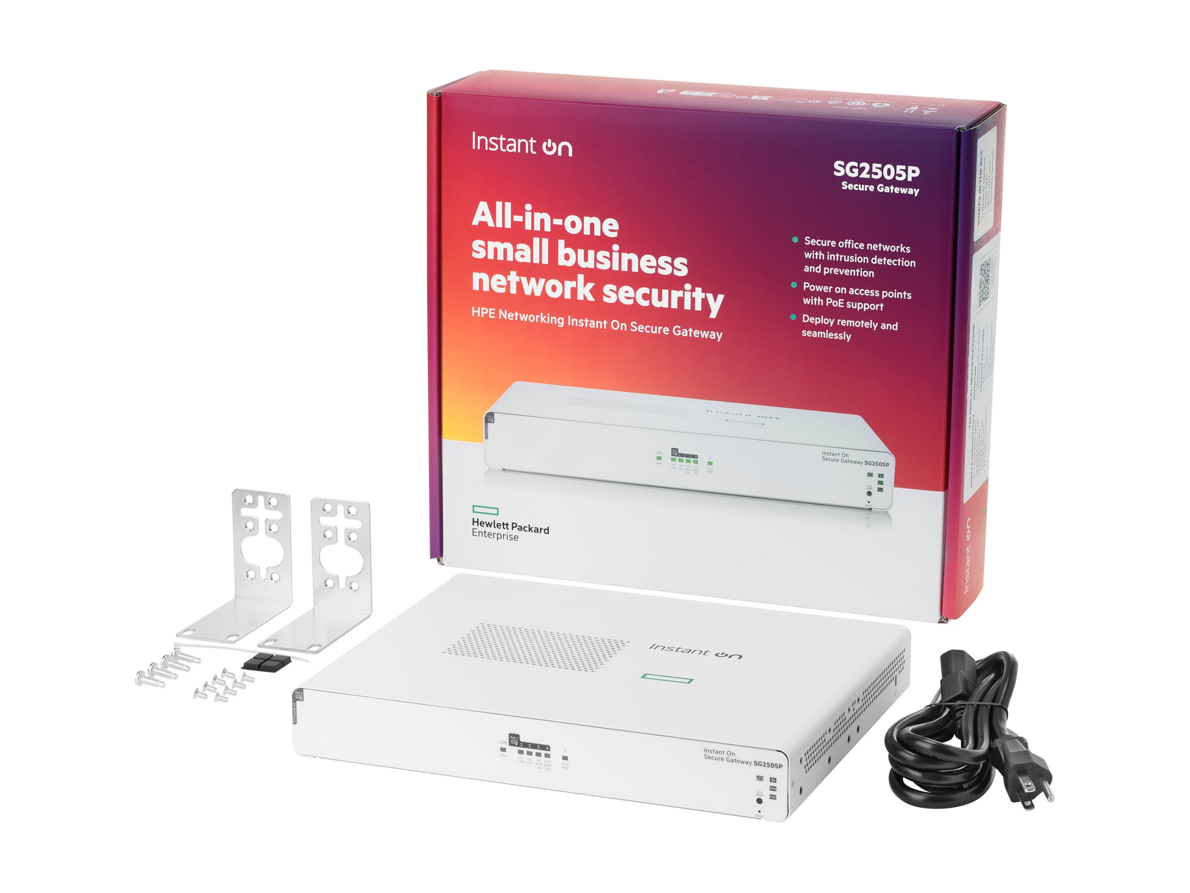 Hewlett Packard Enterprise Networking Instant On Secure Gateway 5âport SmartRate 2.5G PoE+ 64W