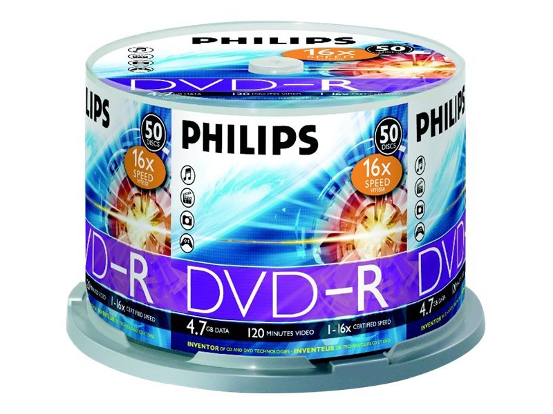 Philips DM4S6B50F - 50 x DVD-R - 4.7 GB (120min) 16x - spindle