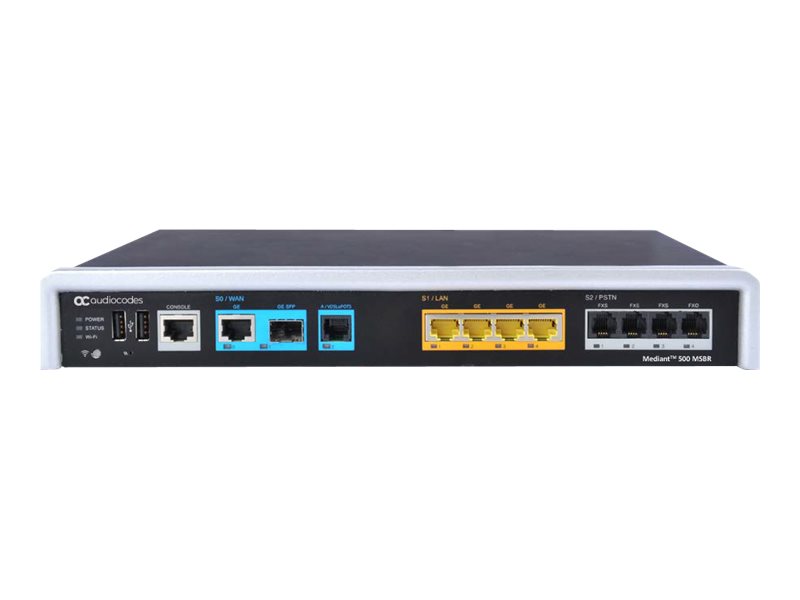 AudioCodes Mediant 500 MSBR Router 4-port switch Kabling