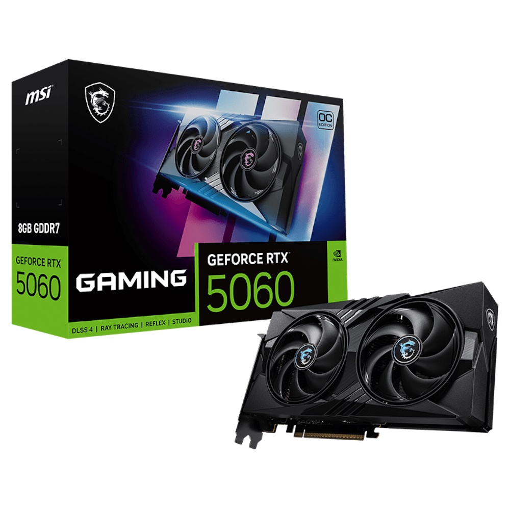 MSI GeForce RTX 5060 GAMING OC - 8GB GDDR7 RAM - Grafikkort