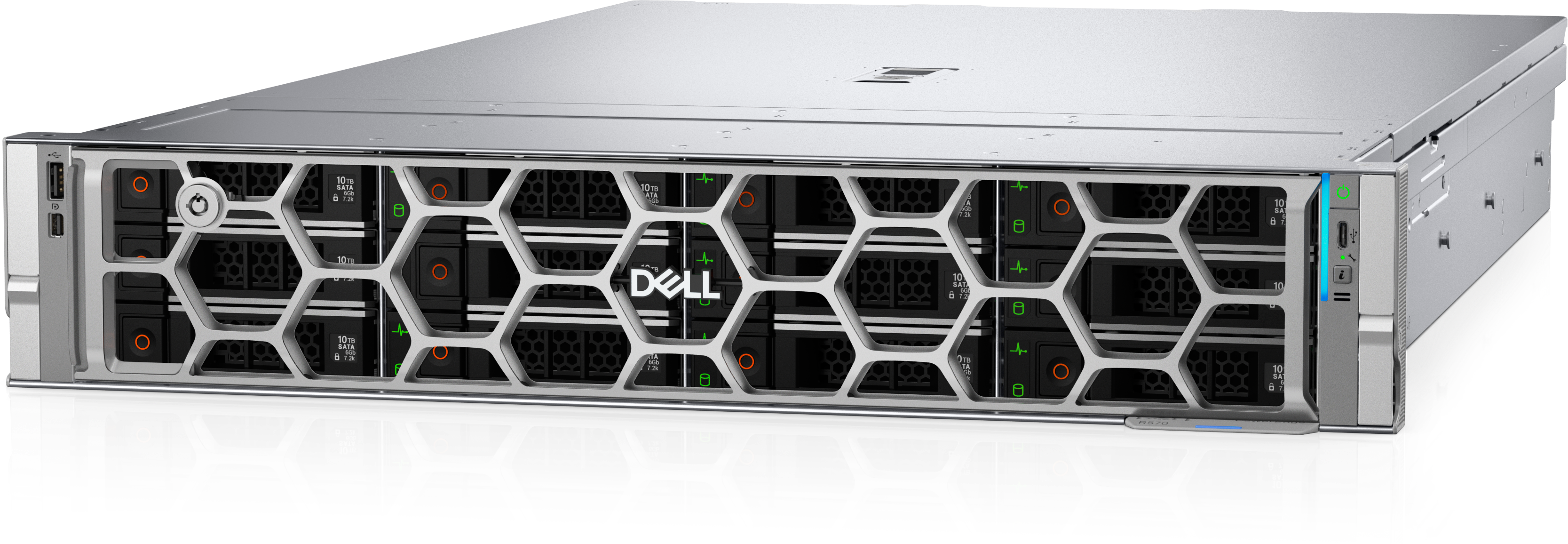 DELL R570 server 960 GB Stativ (2U) Intel Xeon 6 6507P 3,5 GHz 32 GB DDR5-SDRAM 1100 W