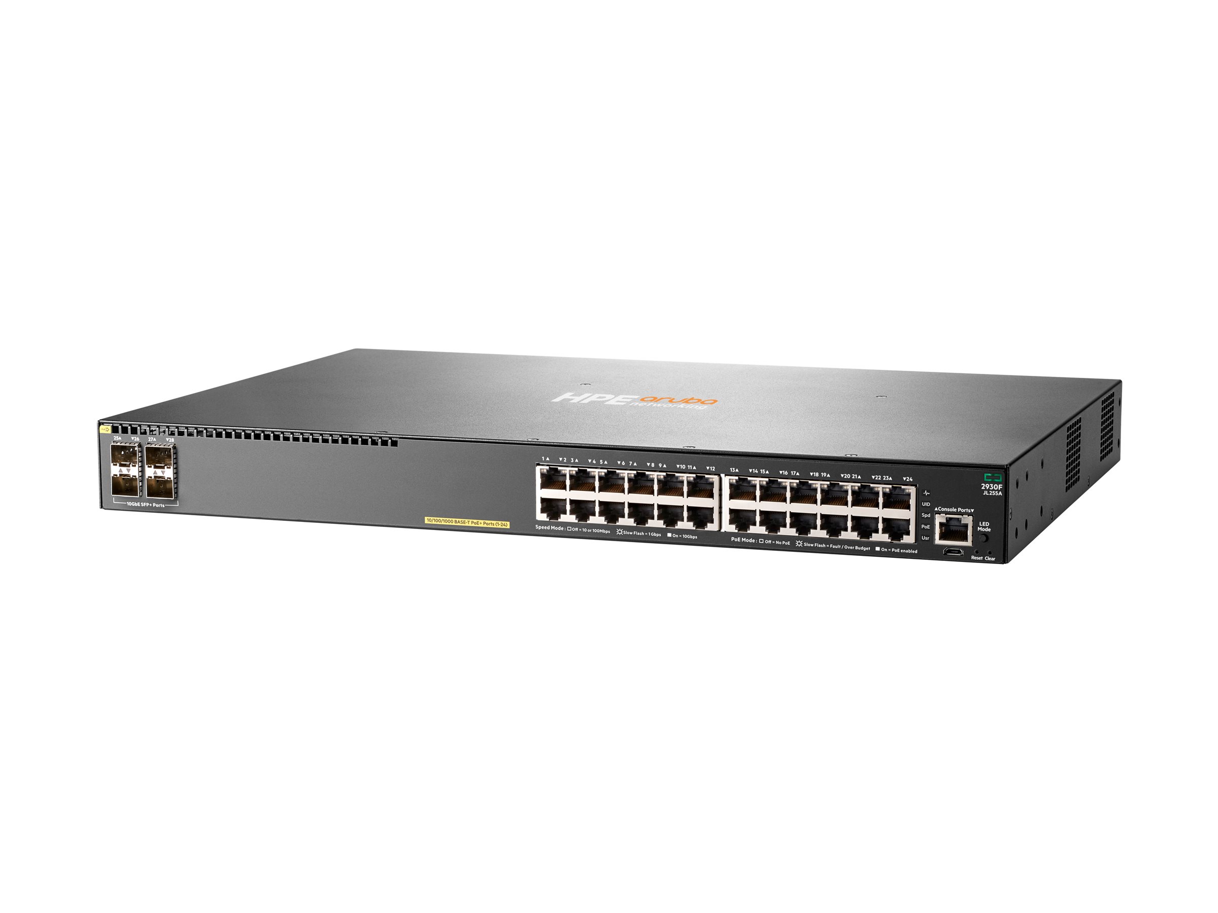 Hewlett Packard Enterprise JL255A Aruba 2930F 24G PoE+ 4SFP+ Switch