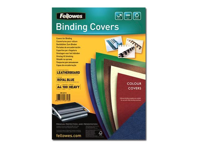 Fellowes Delta - A4 (210 x 297 mm) - kongeblå - 250 g/m² - 100 stk. indbindingsomslag