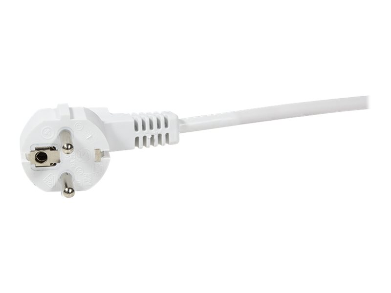 Power cord, safety plug 90° to open wire, 1.5m, white