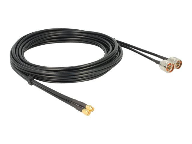 DeLOCK Antennekabel 5m Sort Sort