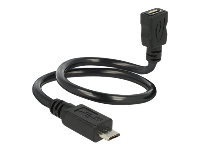 Delock OTG ShapeCable USB forlængerkabel 35cm Sort