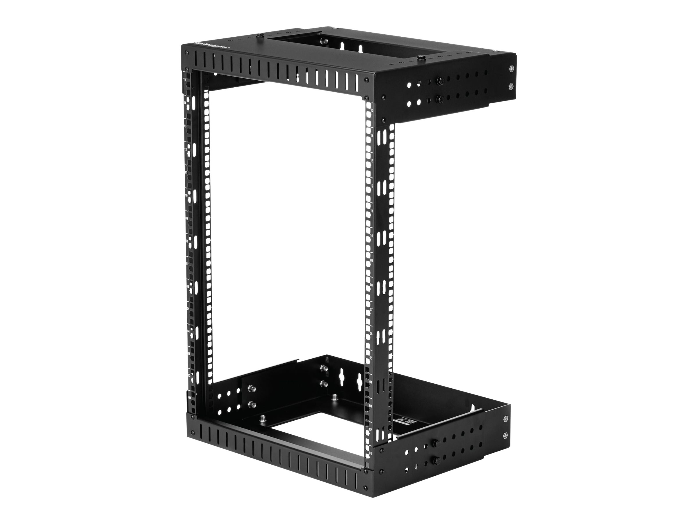 StarTech.com 15U 19" Wall Mount Network Rack - Adjustable Depth 12-20" Open Frame for Server Room /AV/Data/Computer Equipment w/Cage Nuts Rack Sort billede