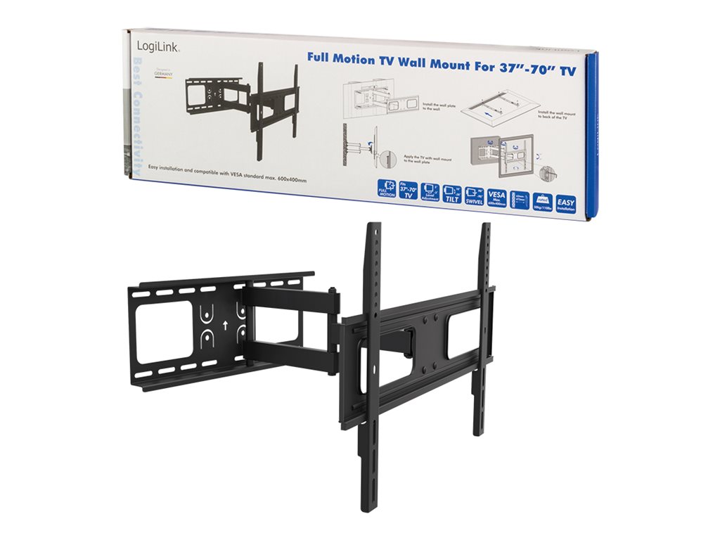 LogiLink TV wall mount 37-70" tilt swivel 50 kg max. - Maks 50 kg - Maks størrelse 70"