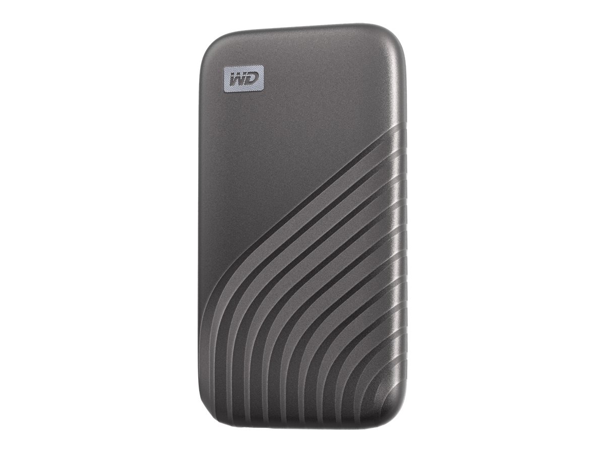 WD My Passport SSD WDBAGF0040BGY - SSD - krypteret - 4 TB - ekstern (bærbar) - USB 3.2 Gen 2 (USB-C stikforbindelse) - 256-bit AES - grå