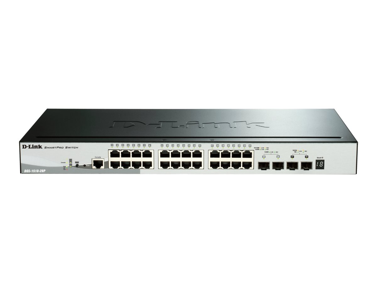 D-Link DGS 1510-28P Switch 28-porte Gigabit PoE+