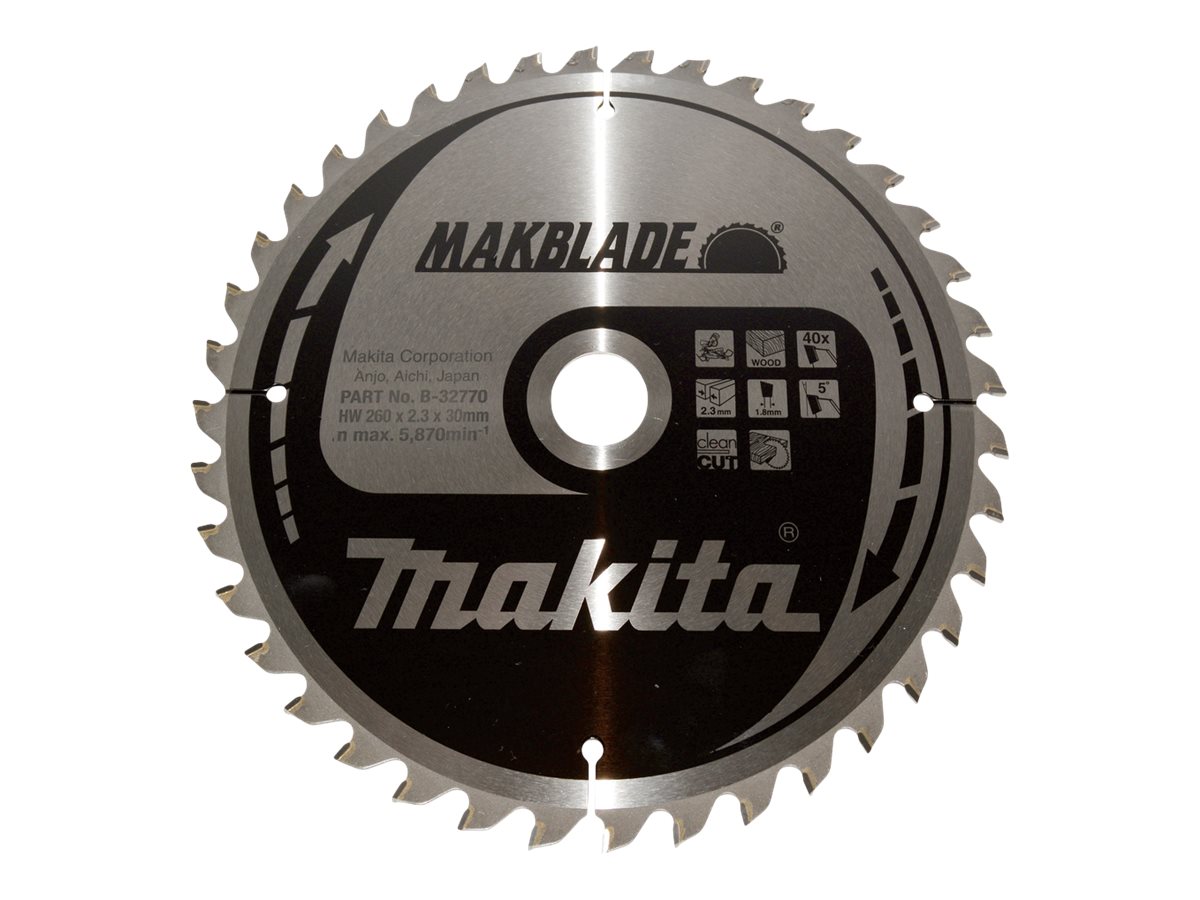 Makita MAKBLADE - Rundsavsklinge - for træ - 260 mm - 40 tænder - for Makita LS1018L, LS1018LN