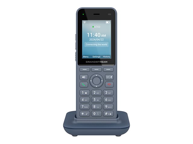 Grandstream WP836 - Trådløs VoIP-telefon - med Bluetooth interface - IEEE 802.11a/b/g/n/ac/ax (Wi-Fi) - 4-vejs opkaldskapacitet - SIP - 3 linier