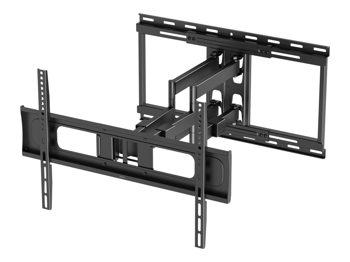 Deltaco Office mounting kit - full-motion - for LCD TV / curved LCD TV - heavy-duty.80 kg - black - Maks 80 kg - Maks størrelse 86"