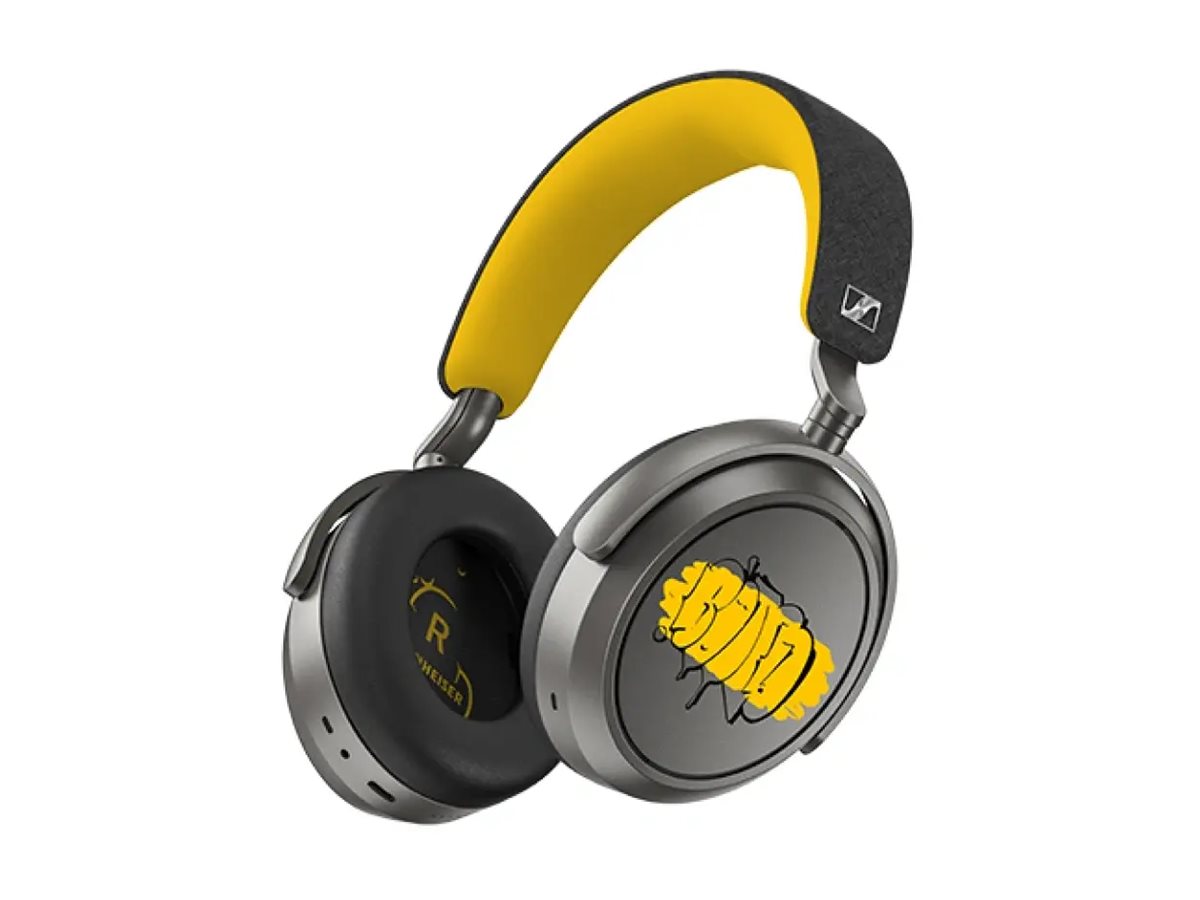 Sennheiser MOMENTUM 4 - 80th Anniversary Edition - hovedtelefoner med mik. - fuld størrelse - Bluetooth - trådløs, kablet - aktiv støjfjerning - 3,5 mm jackstik - gul