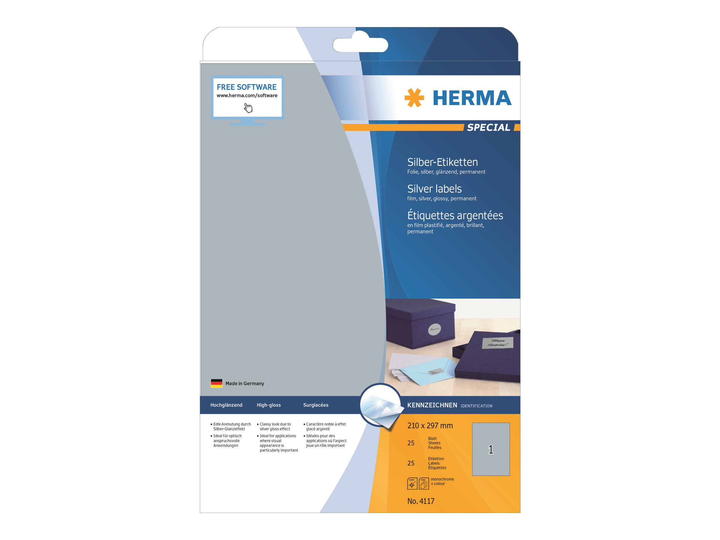 HERMA Special Filmmærkater A4 (210 x 297 mm) 25etikette(r)