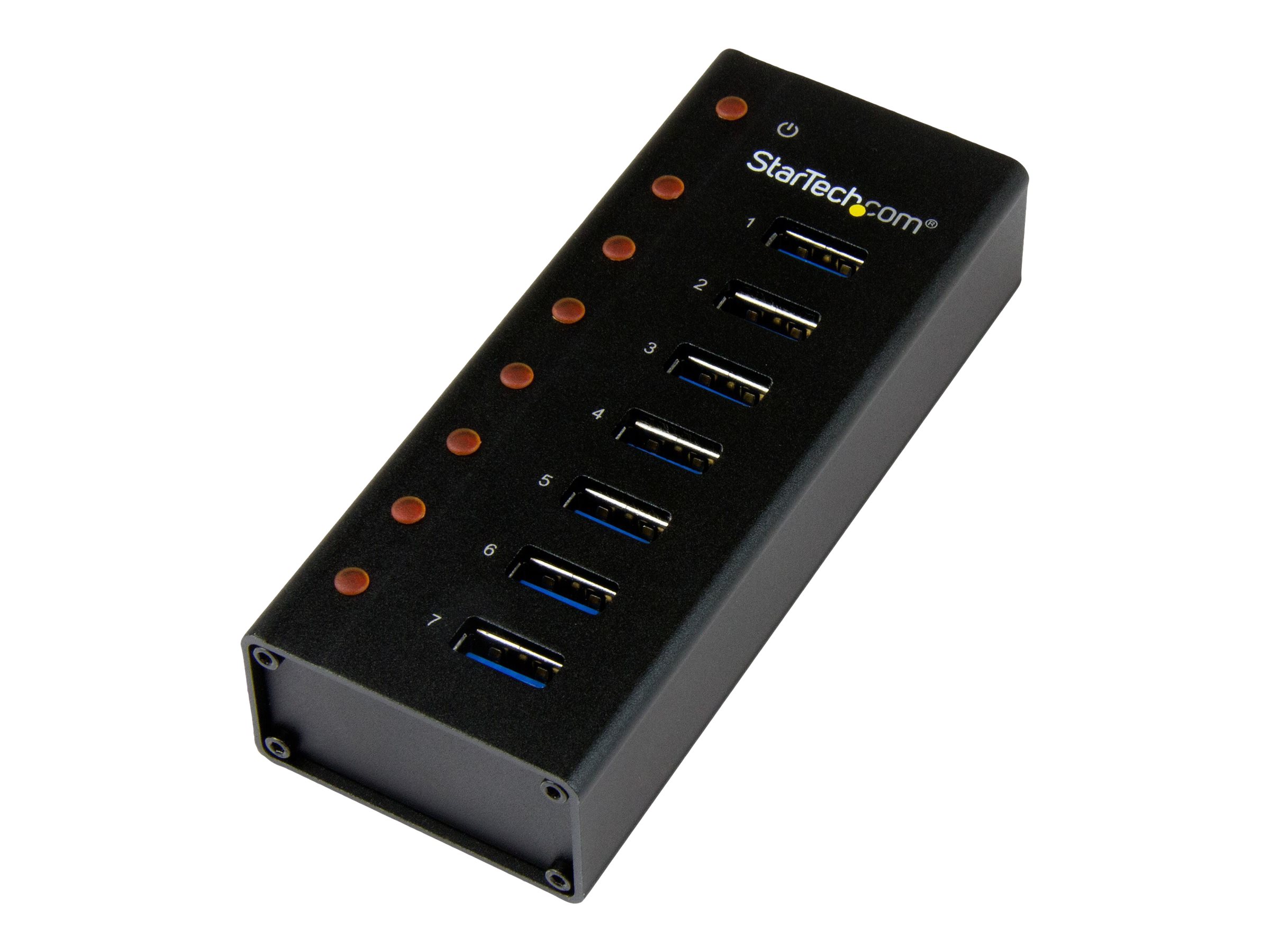 StarTech.com 7 Port USB 3.0 Hub (5 Gbps) - Metal Enclosure - Desktop or Wall Mountable - Rugged & industrial Powered USB Expander and Splitter Hub