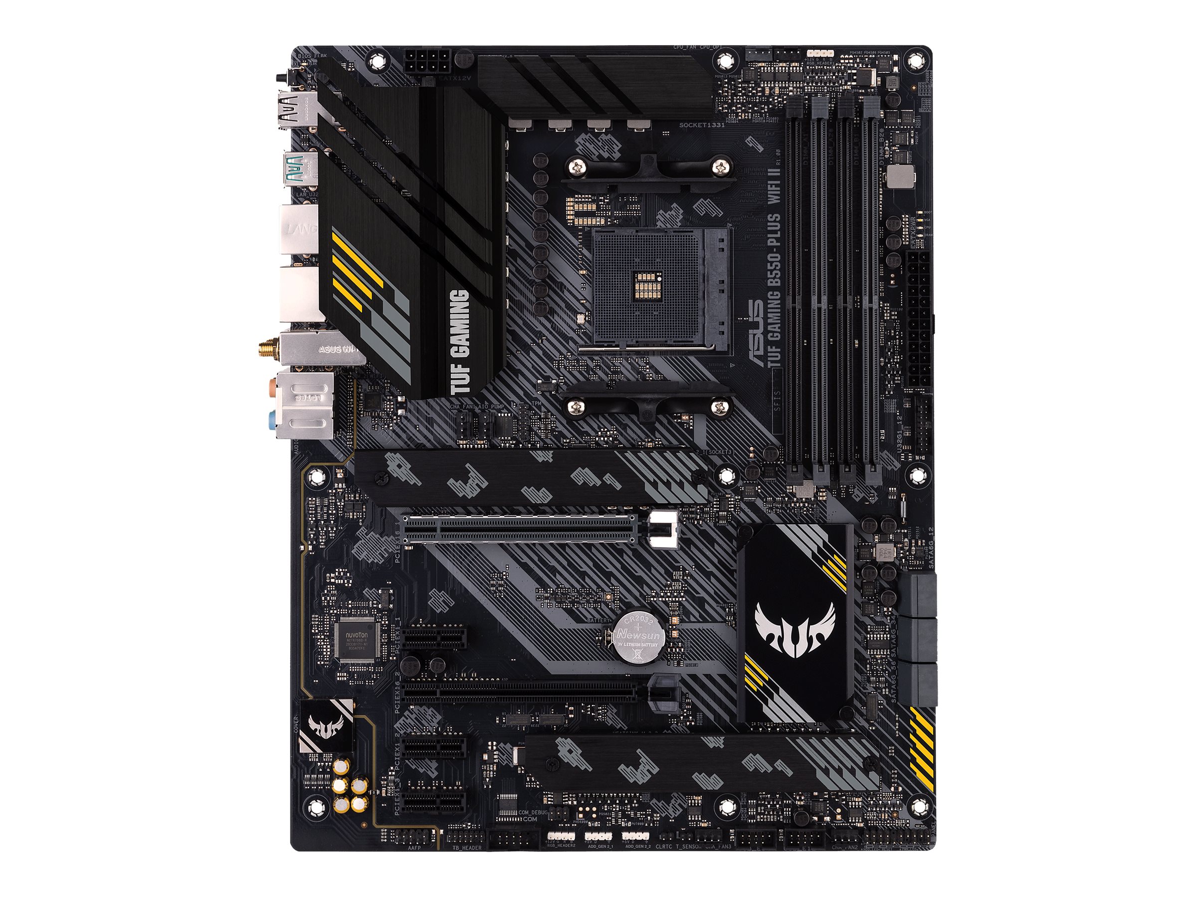 ASUS TUF GAMING B550-PLUS WIFI II - Bundkort - ATX - Socket AM4 - AMD B550 Chipset - USB-C Gen2, USB 3.2 Gen 1, USB 3.2 Gen 2 - 2.5 Gigabit LAN, Wi-Fi 6, Bluetooth - onboard grafik (CPU påkrævet) - HD Audio (8-kanaler)
