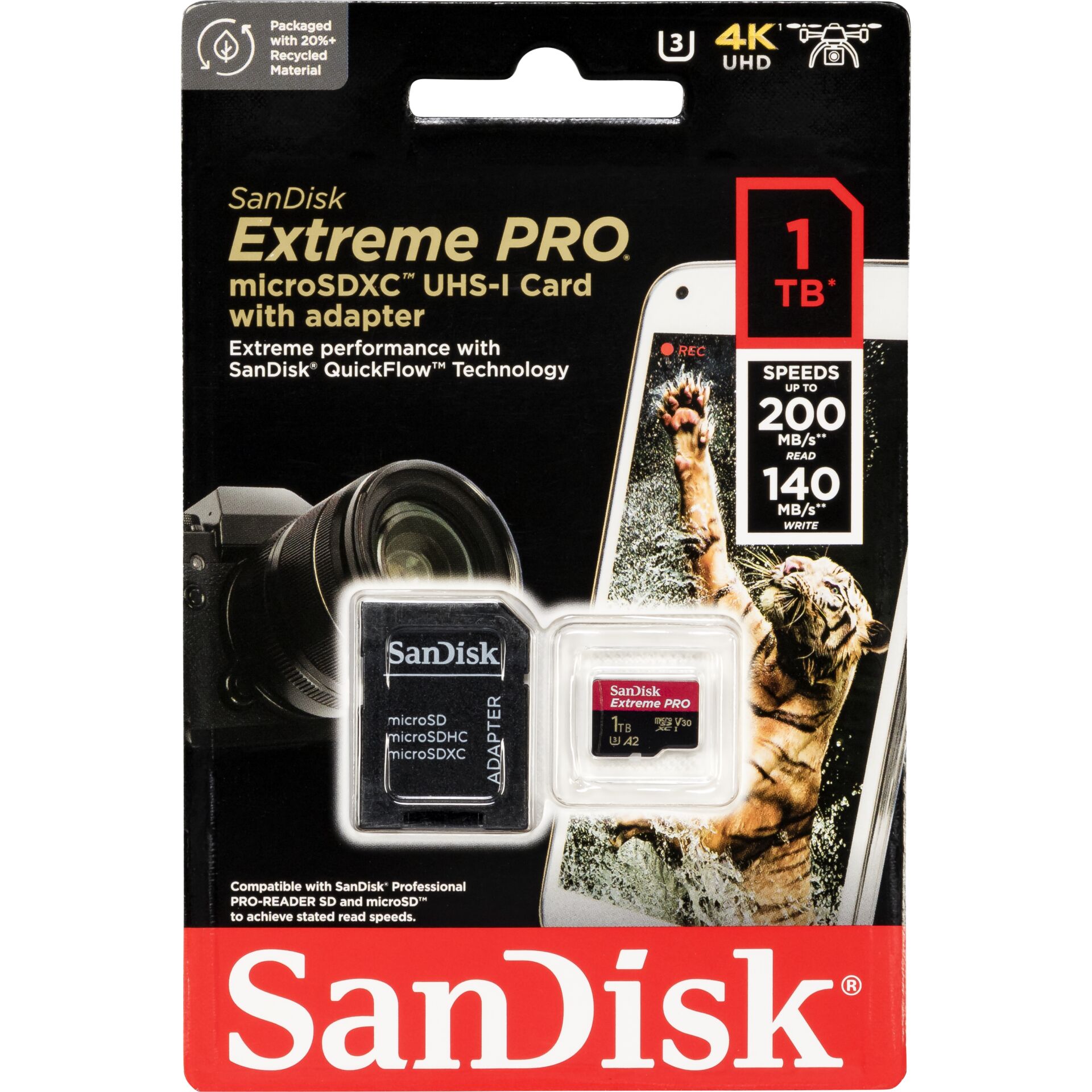 Sandisk Extreme Pro 1 Tb Microsdxc Uhs-i Klasse 10 1000gb Microsdxc Uhs-i