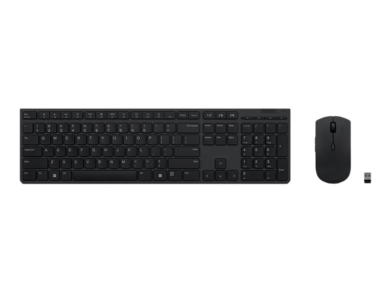 Lenovo Professional - keyboard and mouse set - QWERTY - US English Input Device - Tastatur & Mus sæt - Amerikansk engelsk - Grå