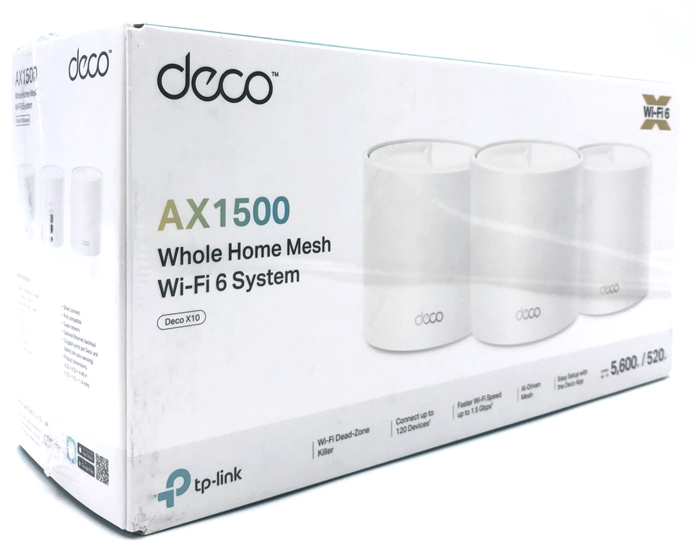 TP-Link Deco X103-pack WiFi6 Mesh AX1500 24GHz5GHz 2xGbELANWAN