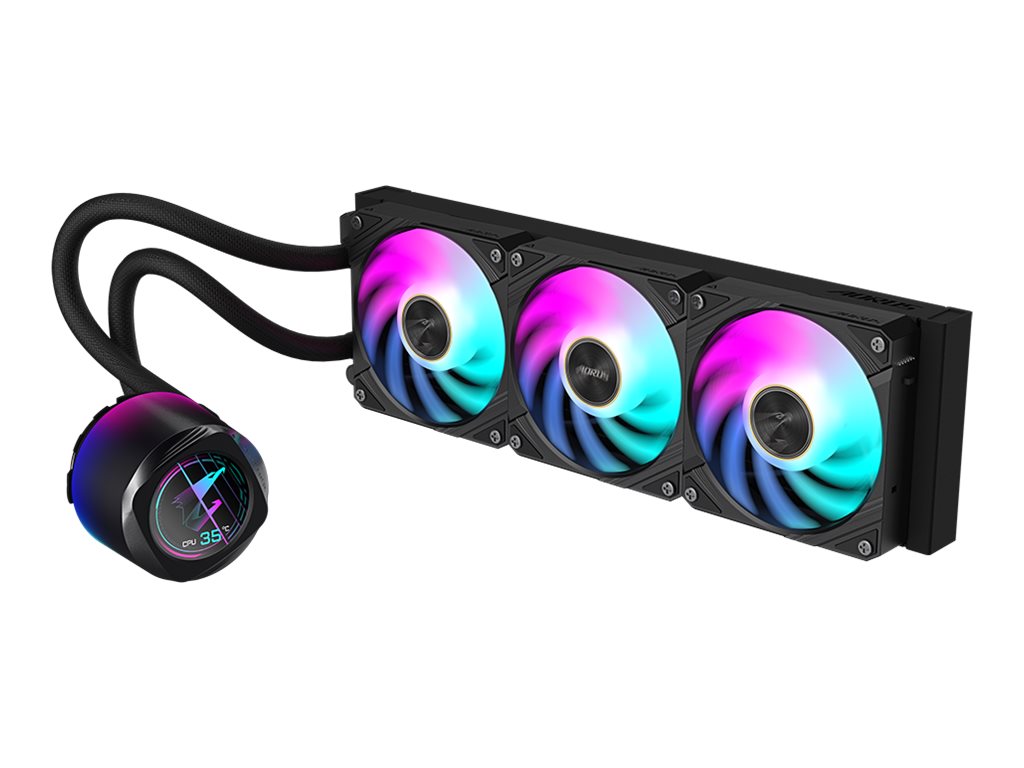 AORUS WATERFORCE X II 360 - Processors flydende kølesystem - (for: AM4, TR4, LGA1200, LGA1700, AM5, LGA115x Socket, sTR5) - kobberbase - 120 mm