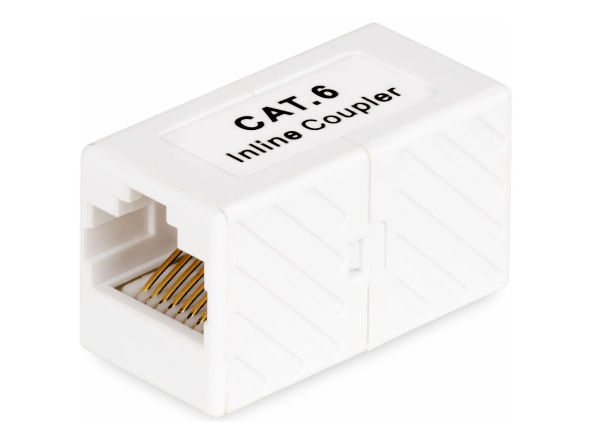 StarTech.com RJ45 Coupler, Inline Cat6 Coupler, Female to Female (F/F) T568 Connector, Unshielded Ethernet Cable Extension (IN-CAT6-COUPLER-U1) CAT