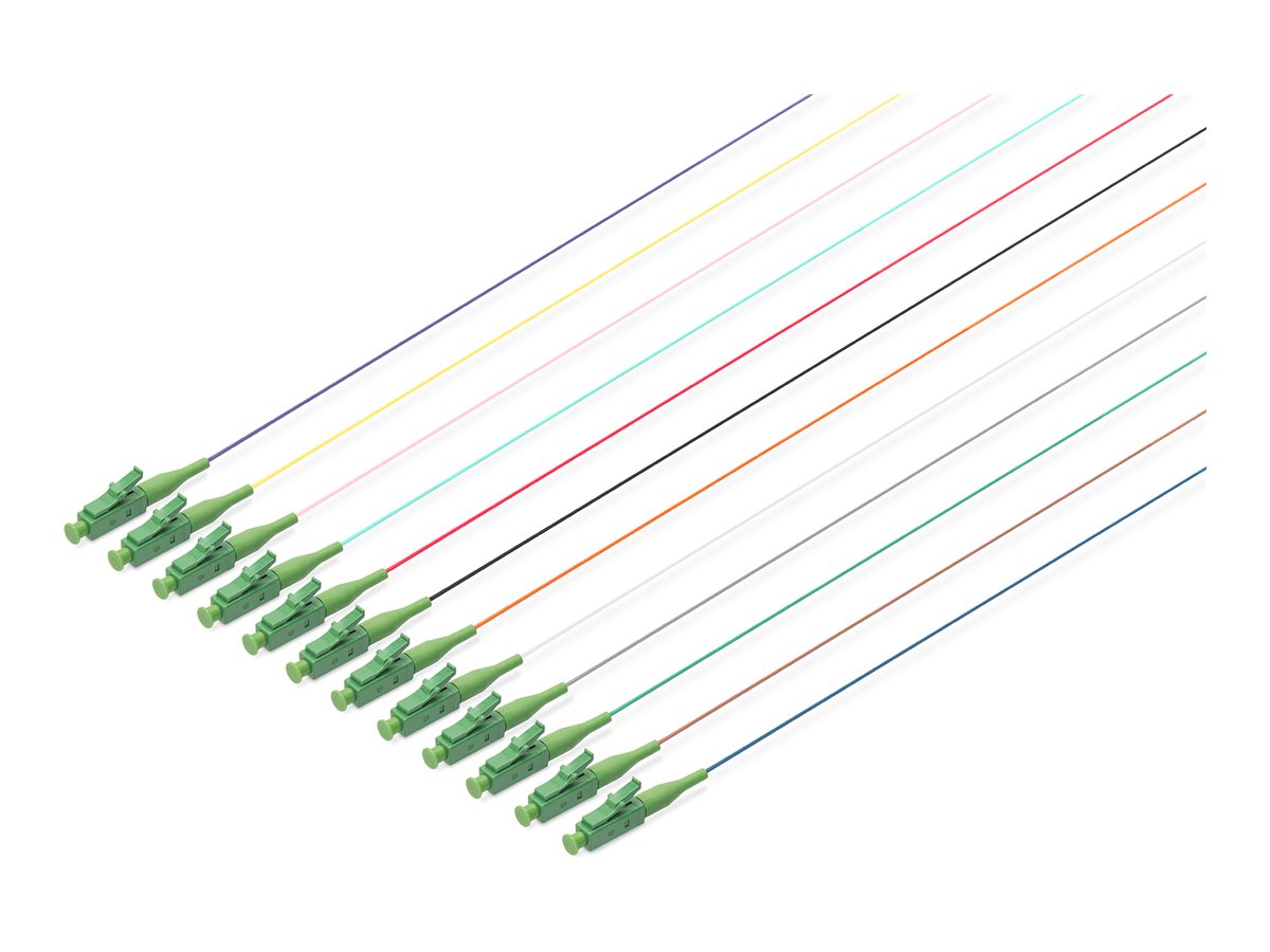 DIGITUS pigtail - 2 m - white violet turquoise black red pink orange grey green yellow brown blue - Sort - 2m
