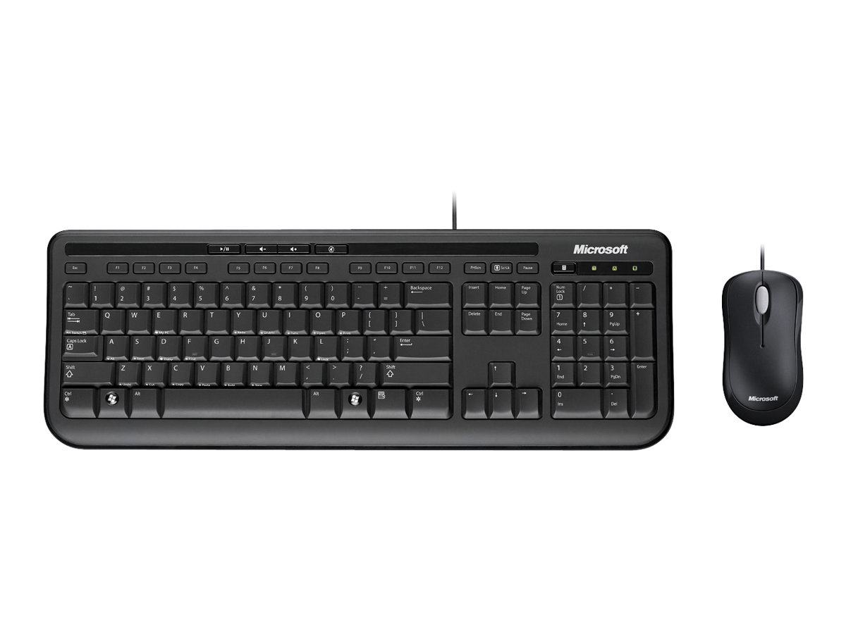 Microsoft Wired Desktop 600 Sæt med mus og tastatur Kablet Tysk
