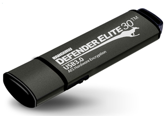 Kanguru Encrypted Defender Elite30 128GB USB 3.2 Gen 1 USB stick Sort