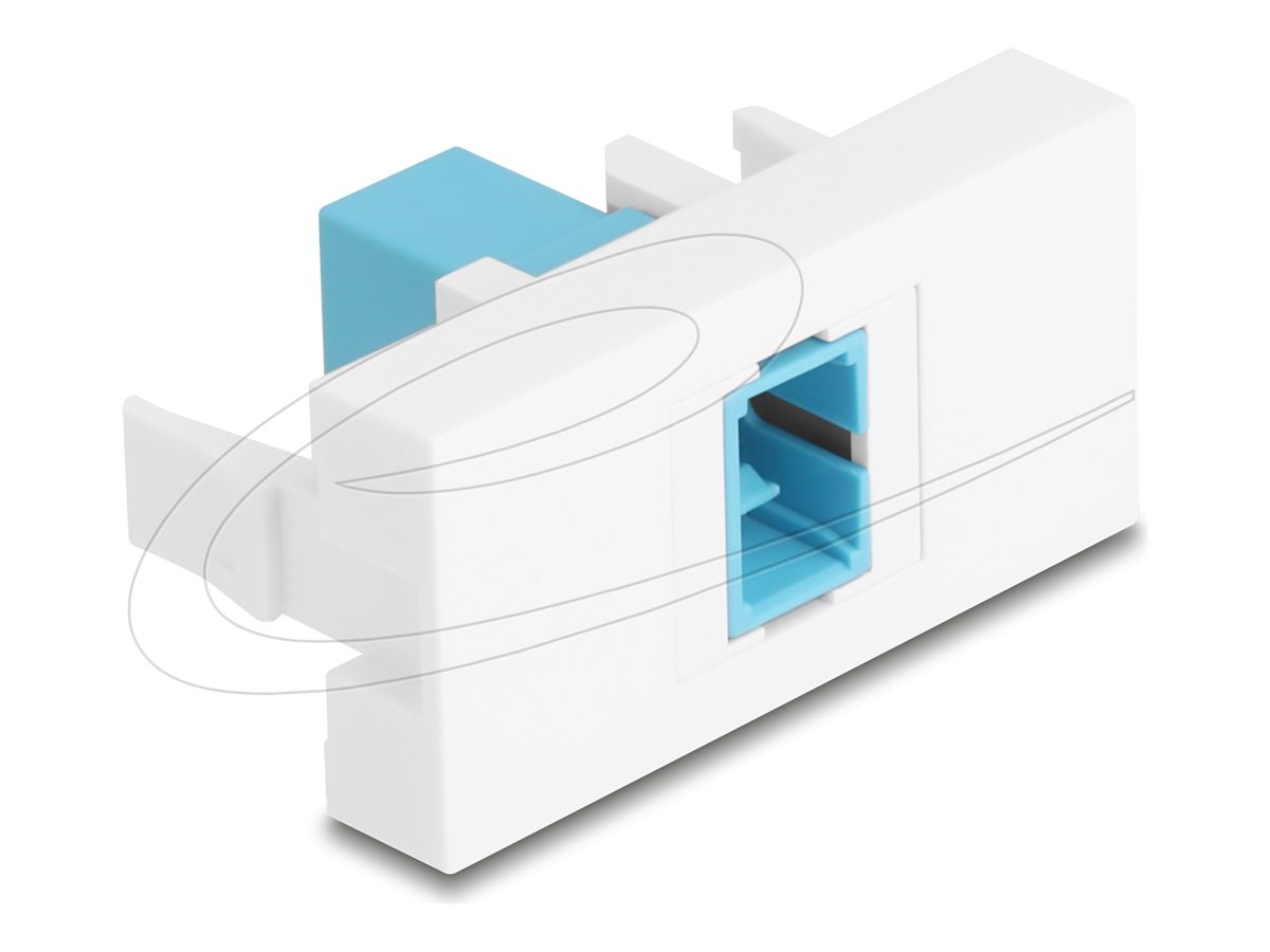 Delock Easy 45 - klik i-modul - 1 gang - akvamarin, hvid