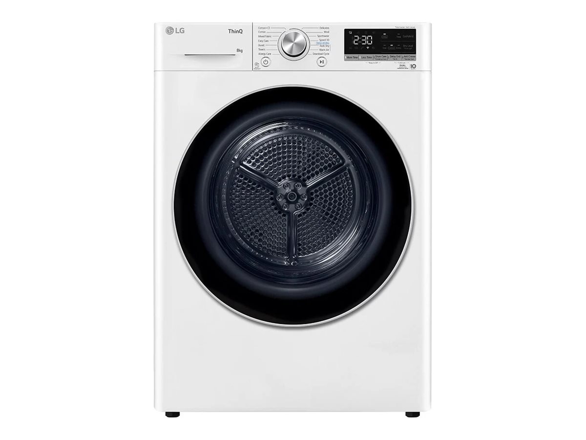 LG RH80V9AV3N - Tørremaskine - Wi-Fi - bredde: 60 cm - dybde: 66 cm - højde: 85 cm - frontbetjening - hvid
