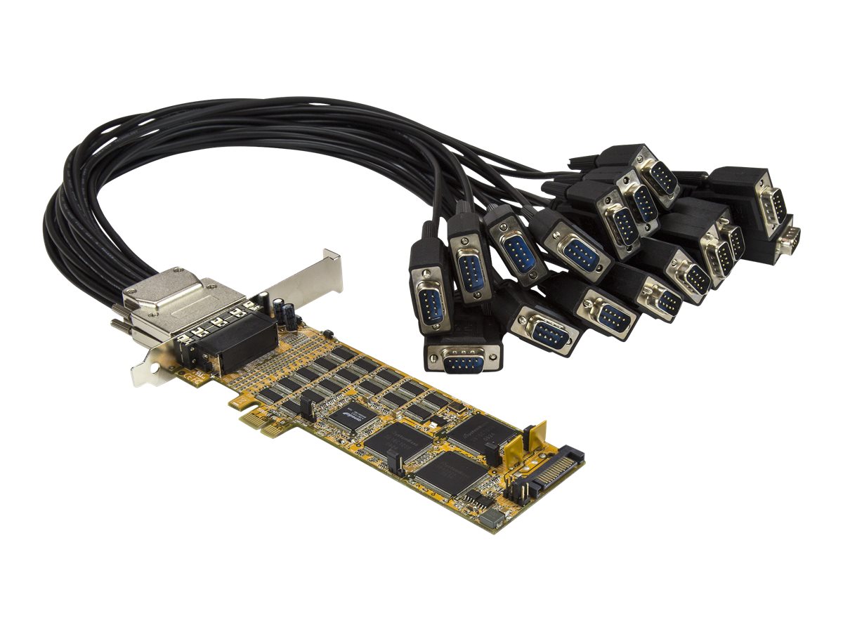 StarTech.com 16 Port PCI Express Serial Card - High-Speed PCIe Serial Card - expansion module
