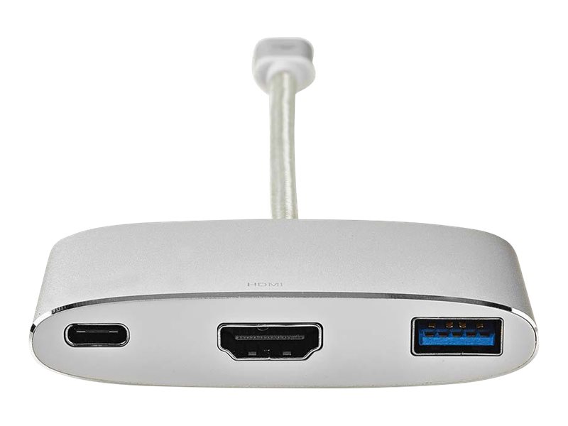 USB Multi-Port Adapter | USB 3.2 Gen 1 | USB-C™ Han | HDMI ™ -udgang / USB-A Hun / USB-C™ Hun | 5 Gbps | 0.20 m | Runde | Guldpl