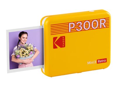 Kodak Photo Printer Mini 3 Retro - Printer - farve - farvesublimering - 76.2 x 76.2 mm - Bluetooth - gul