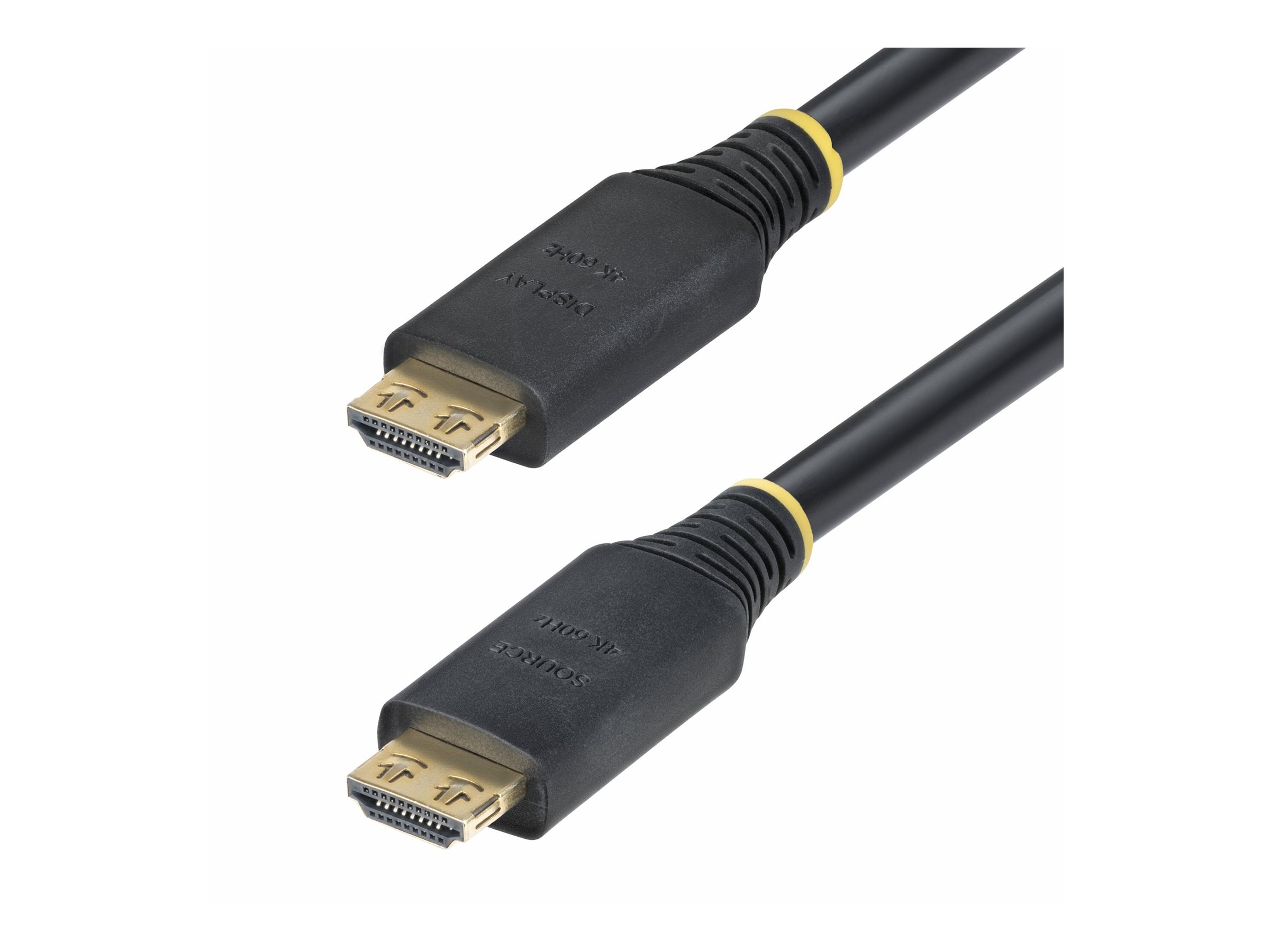 StarTech.com 35ft (10.6m) Active HDMI Cable w/Gripping Connectors HDMI-kabel med Ethernet 10.6m Sort