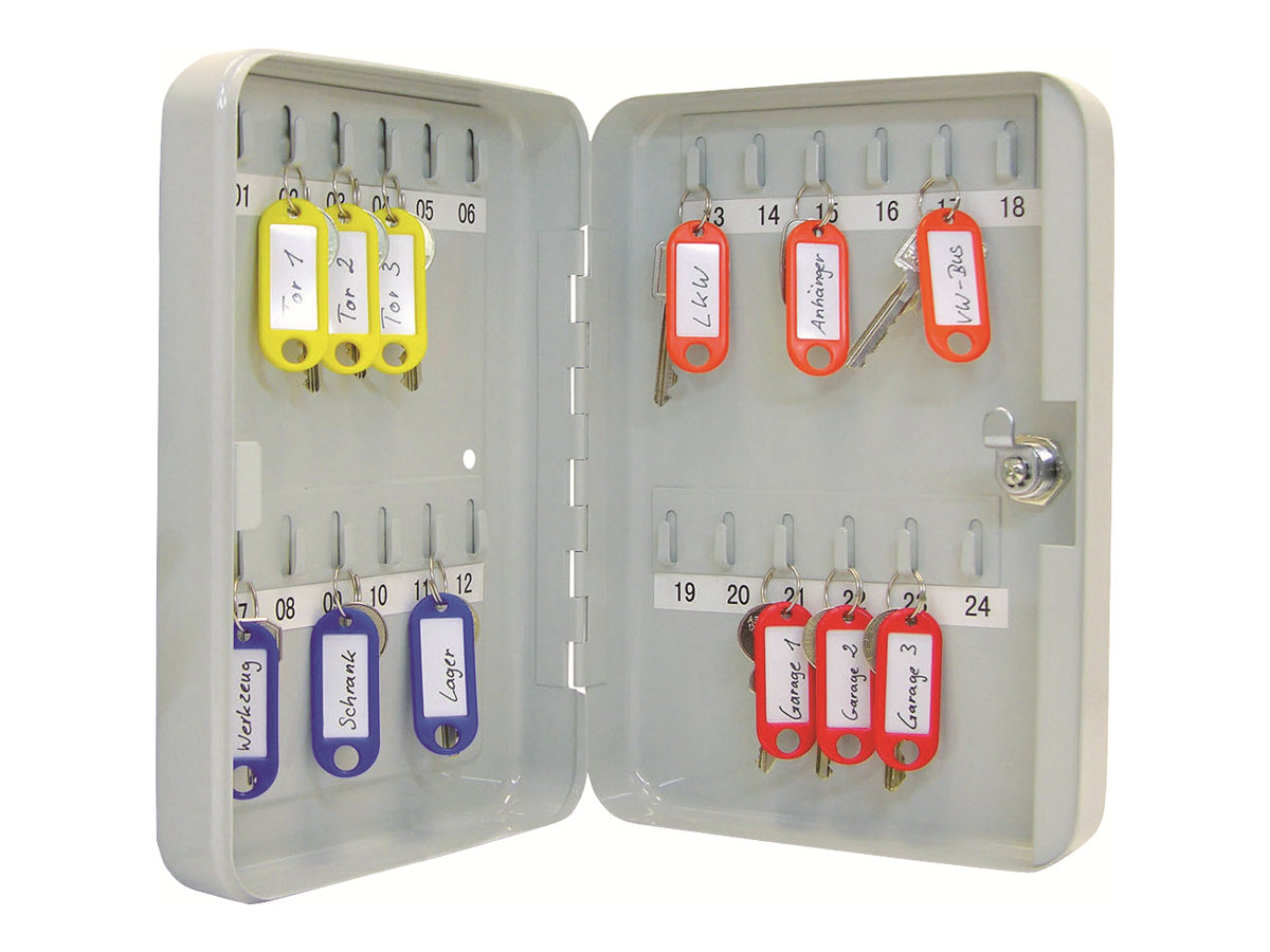 WEDO - nøglekabinet - 1 døre - 24 kroge - lysegrå