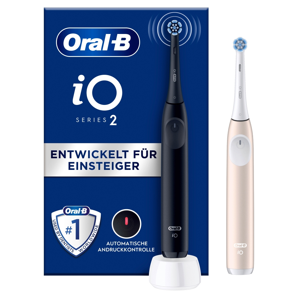 Oral-B iO Series 2 Elektrisk tandbørste Duo 2 stk. Calm Pink + Night black