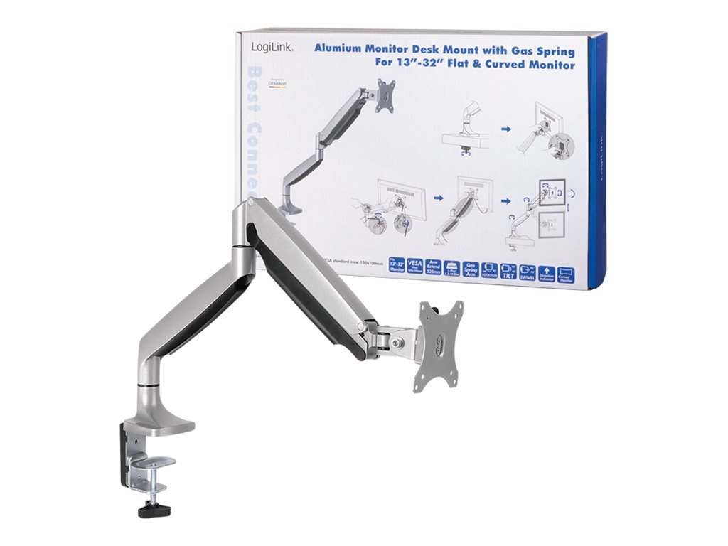 LogiLink Monitor mount 13-32" aluminum gas spring