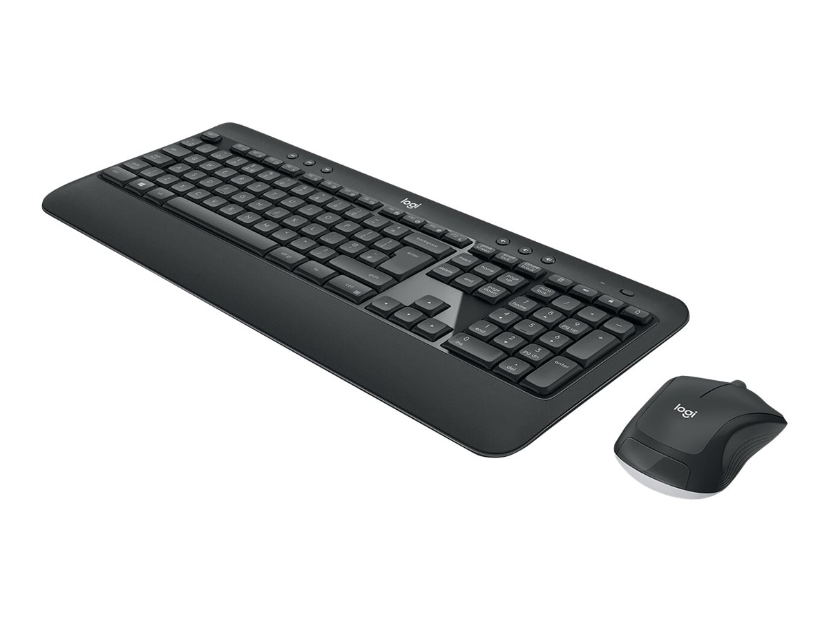 Logitech 920-008676 Tastatur Mus Inkluderet Universel Rf Trådløst Azerty Fransk Sort Trådløs Fransk